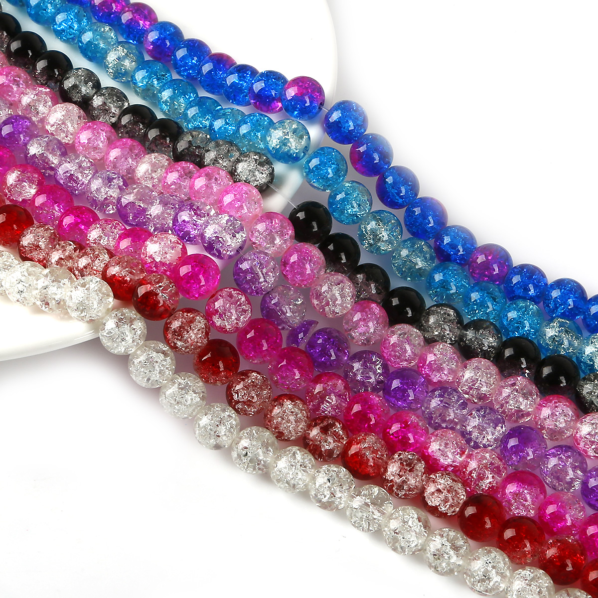 【Online】 Crackle Bead Ready Stock Size 4 6 810MM For Beading Jewelry Diy Craft Bracelet Necklace Earing