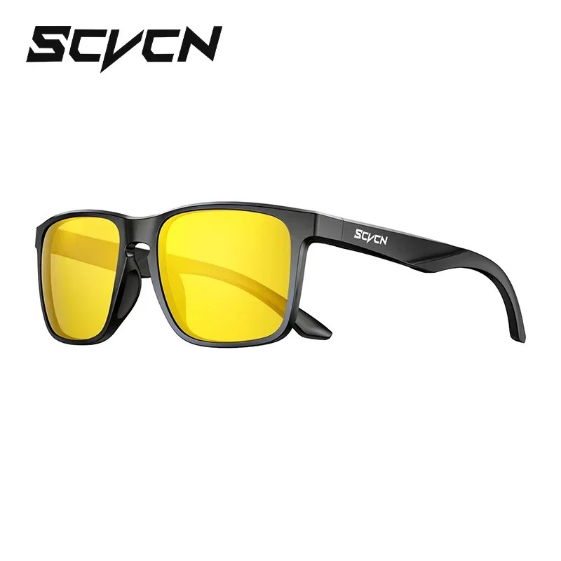 New SCVCN Night Vision Sunglasses Cycling Driving Glasses Fashion Y2K Trave Glasses UV400 Mtb Fishing Sports Goggles Oversized Man
