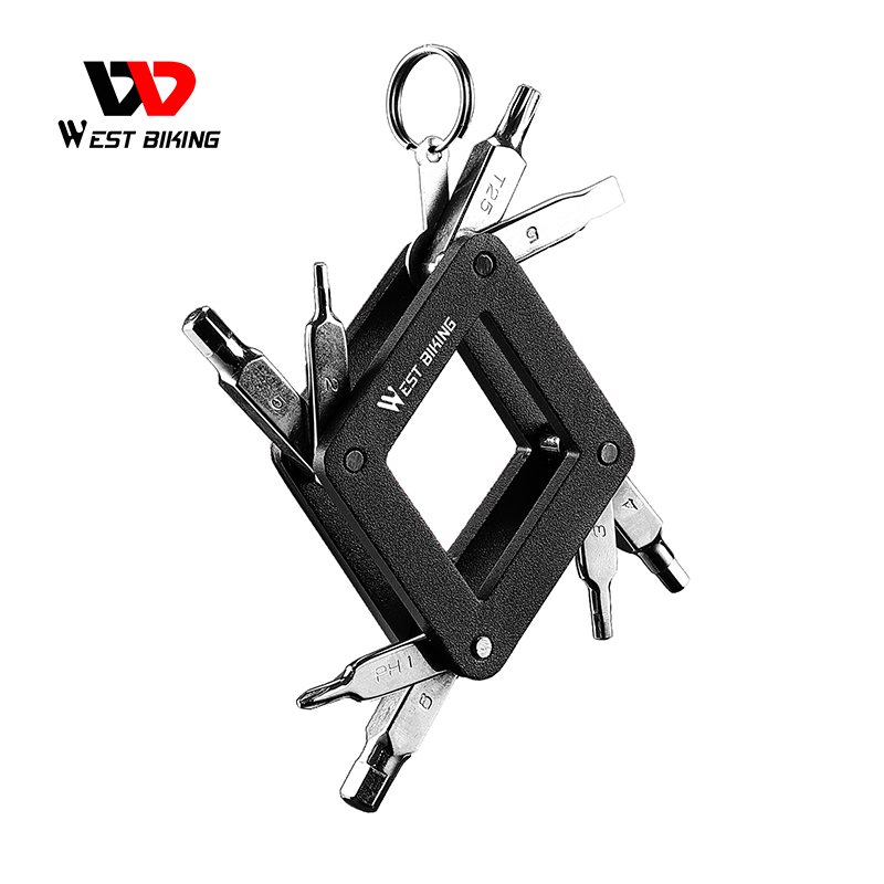 WEST BIKING Portable Multitool Repair Tool Bike Emergency Maintenance Multitool Bicycle Cycling Mechanic Repair Kit Tools