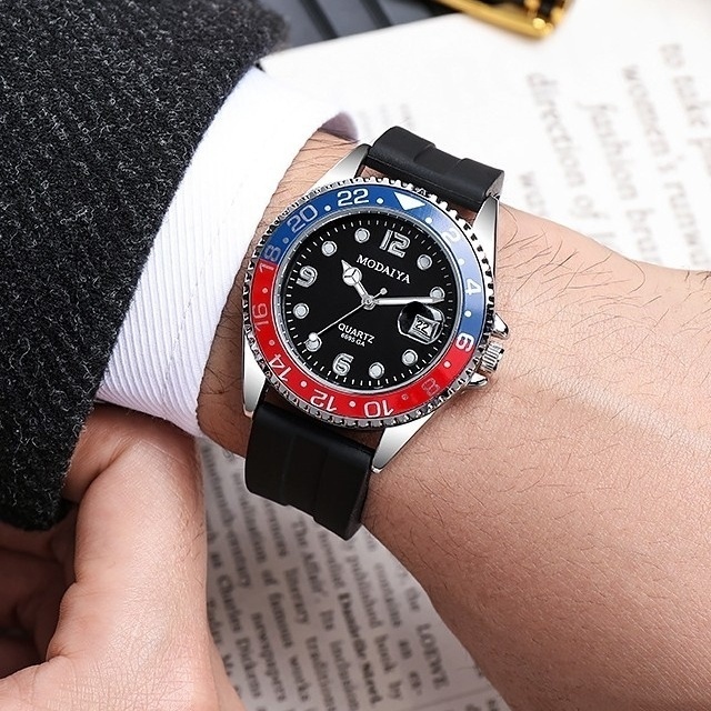 【New arrivals】High-Value Trendy Men's Silicone Men's Luminous Automatic Casual Quartz Watch Business Watch