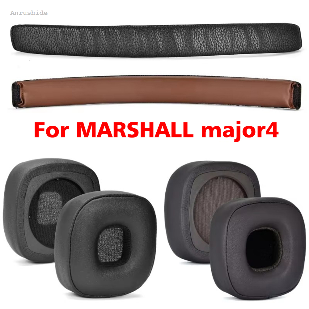 HOT Anrushide 1Pair Replacement Ear Pads Cushions Earpads Earmuffs Repair Parts New for Marshall Major 4 IV Wireless On-Ear Bluetooth Headphones