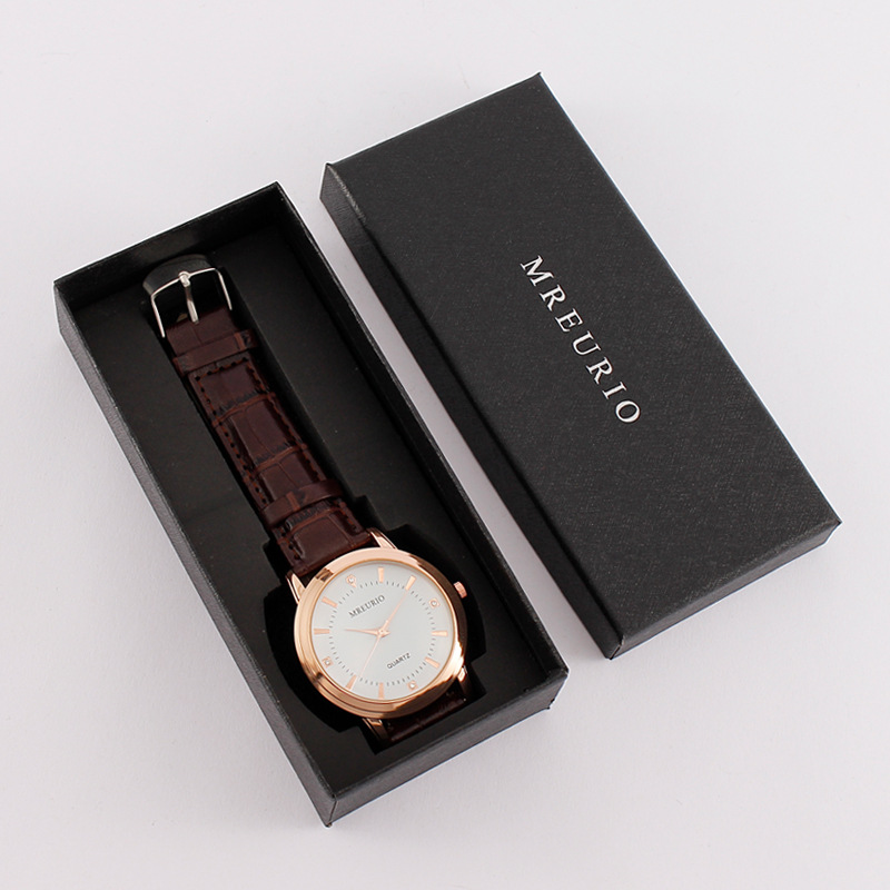 MREURIO Brand Watch Gift Box Original Packaging Box High-End Cross Pattern Watch Box Source
