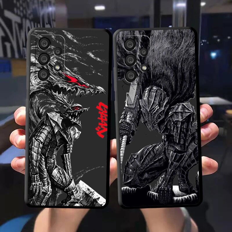 NEW Hot Blood Anime Berserk Guts Cover For Samsung A73 A72 A71 A53 A52 A51 A42 A33 A32 A23 A22 A21S A03 Black Soft Phone Case