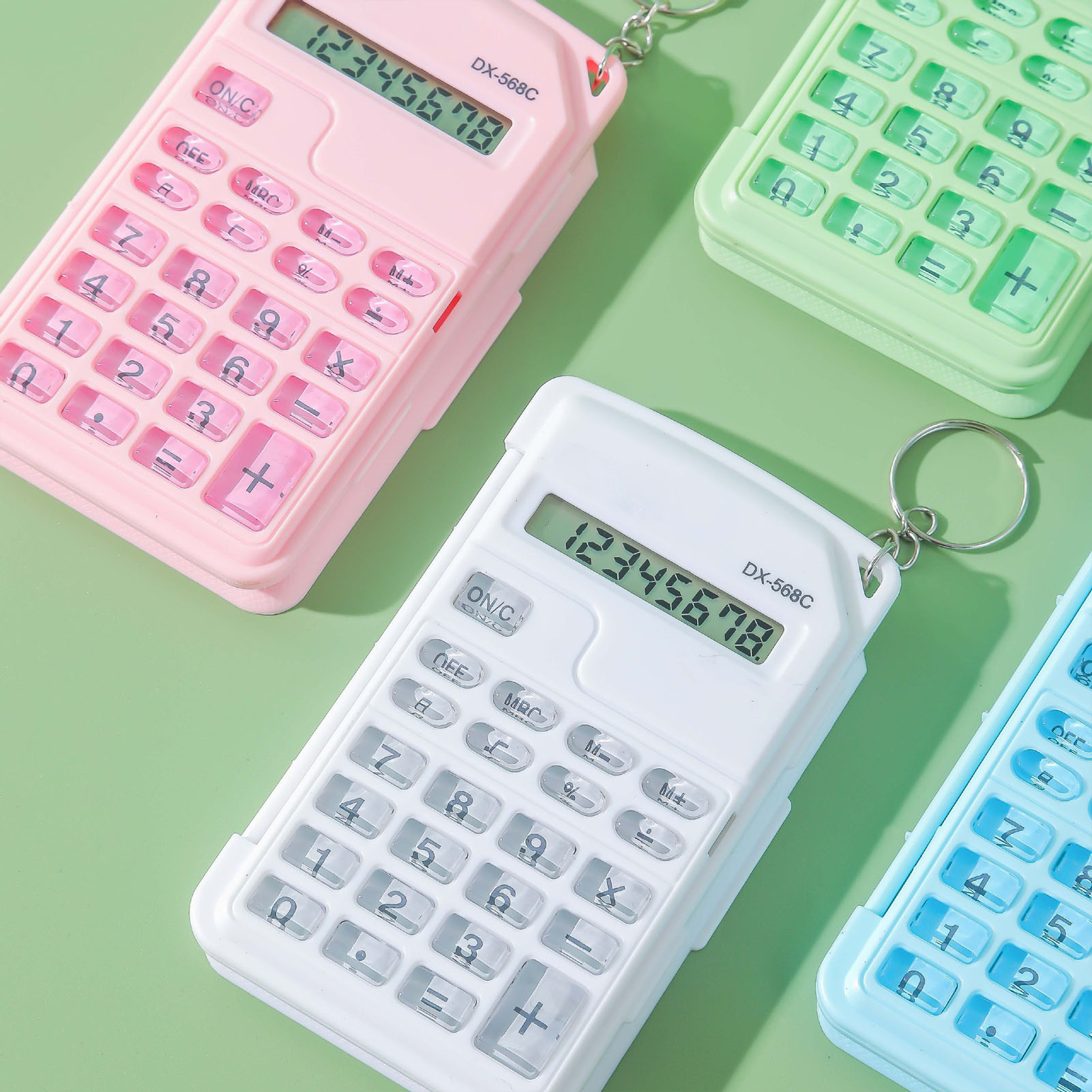 HOT Mini Flip Calculator Lightweight Small portable Scientific Calculator 8 Digits candy Color Office School Supplies Stationery