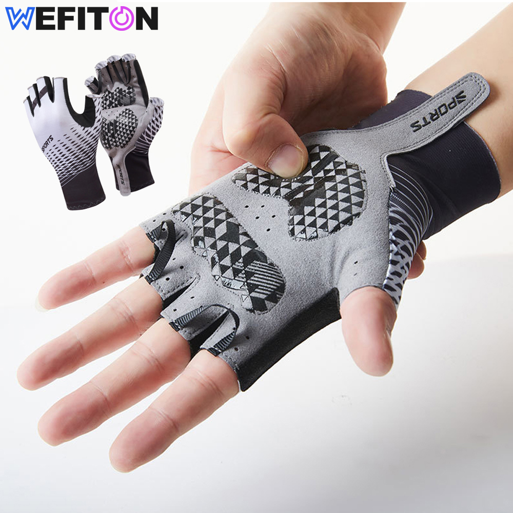 HOT 1Pair Cycling Bike Gloves,5MM Padded Half Finger Bicycle Gloves,Summer Road Bike Gloves for Cycling,Running,Working Out