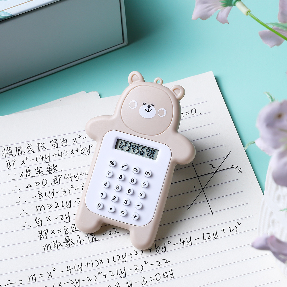 HOT 1/2/3PCS Mini Cartoon Calculator Pocket Size 8 Digits Display Portable Kawaii Small Button Calculate Students School Calculating