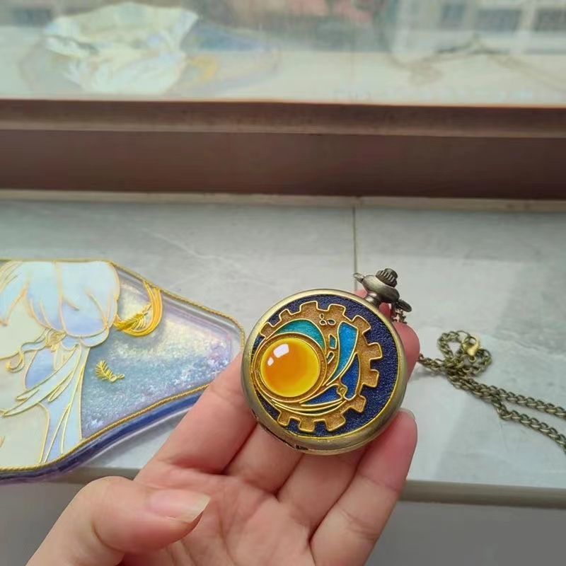 Mobile Game Anime Merchandise ~ Collapse Star Dome Railway !co Misha Pocket Watch Pendant Cute Secondary Necklace