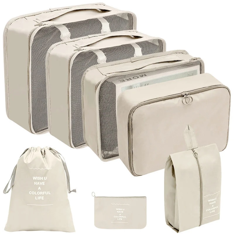 Electronic Accessory Storage Bag 7PCS/Set Travel Bags New Large Capacity Storage Organizer Suitcase Packing For Portable Clothes Underwear Cosmetic Travel Bag