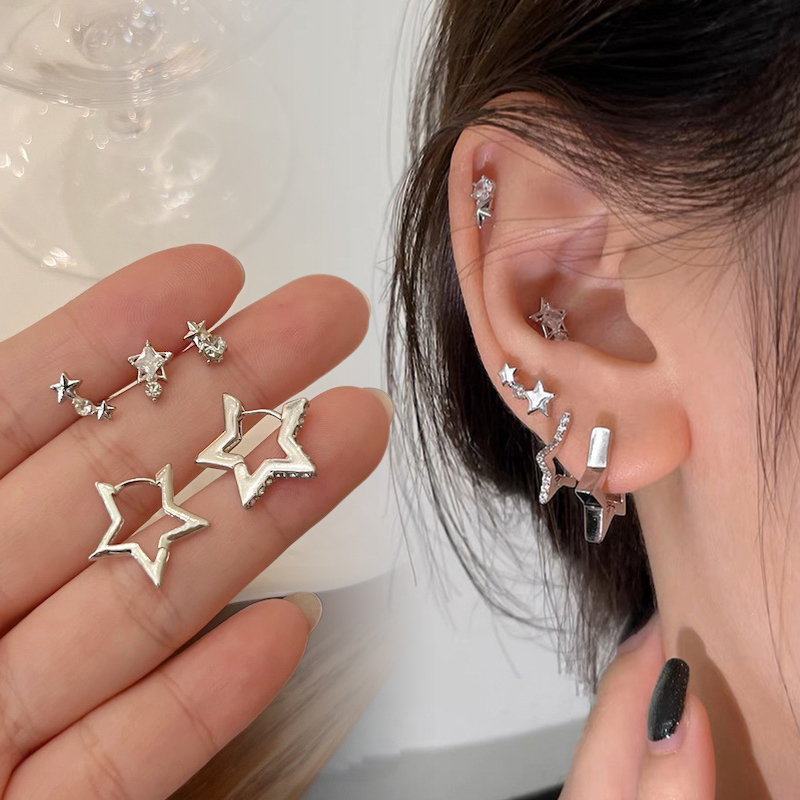 【In-Demand Item】 Fashion Delicate Elegant Zircon Earrings Simple Cute Korean Style Small Ear Stud ANLAN