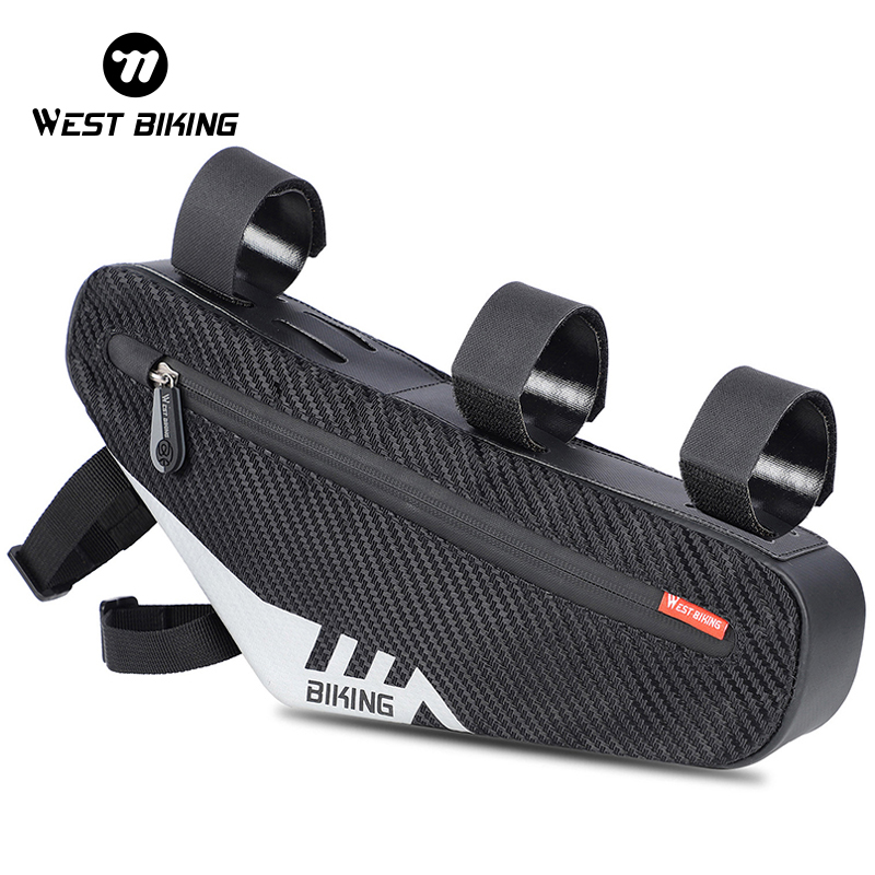 WEST BIKING Cycling Bags Top Tube Front Frame Bag Ultralight Reflective Bike Accessories MTB Road Bicycle Triangle Pannier Bag