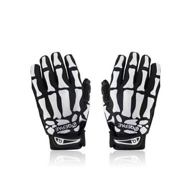 HOT Full Finger Gloves Skeleton Print Warm Sport Cycling Glove Men and Women Skull Glove Anti-slip Mittens Bike Bicycle Equipment