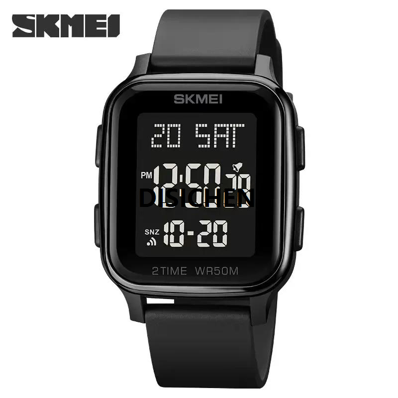 【Popular】DISICHEN SKMEI 1858 Mens 5Bar Waterproof Calendar Countdown Electronic Wristwatches Portable Clock reloj hombre Fashion LED Light Digital Watch