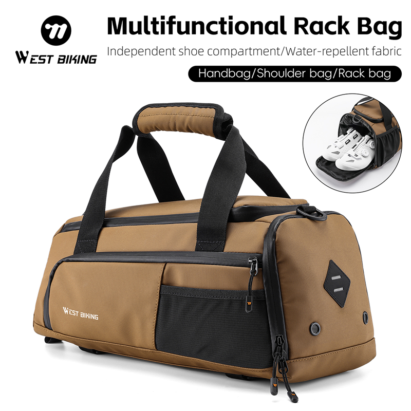 WEST BIKING Bicycle Trunk Bag Cycling Shoe Storage Bag Rear Rack Bag Handbag/Shoulder Bags Bikepacking MTB Road Bike Accessories