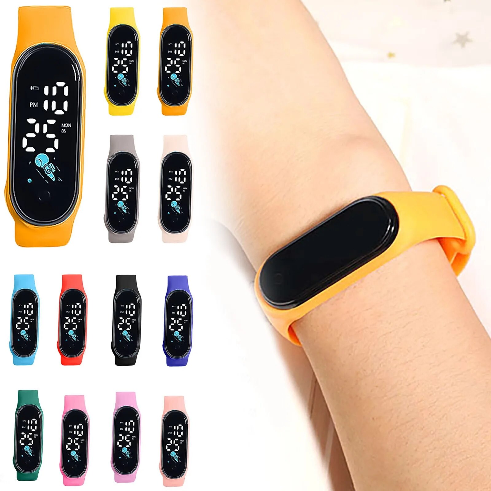 【New Trend】Children Watch Birthday Gift For Boy Girl Smart LED Digital Cartoon Kids Watch Bracelet Wristwatch Display Time Month reloj ni?o