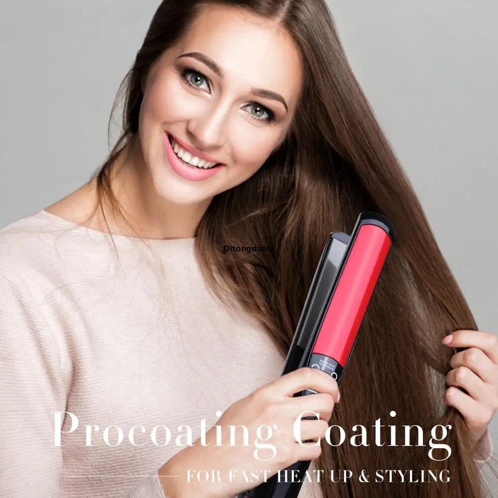 Hair Ceramic Anti-static Straight Digital LCD Display Flat Iron Temperature Control Hair Tourmaline Straight