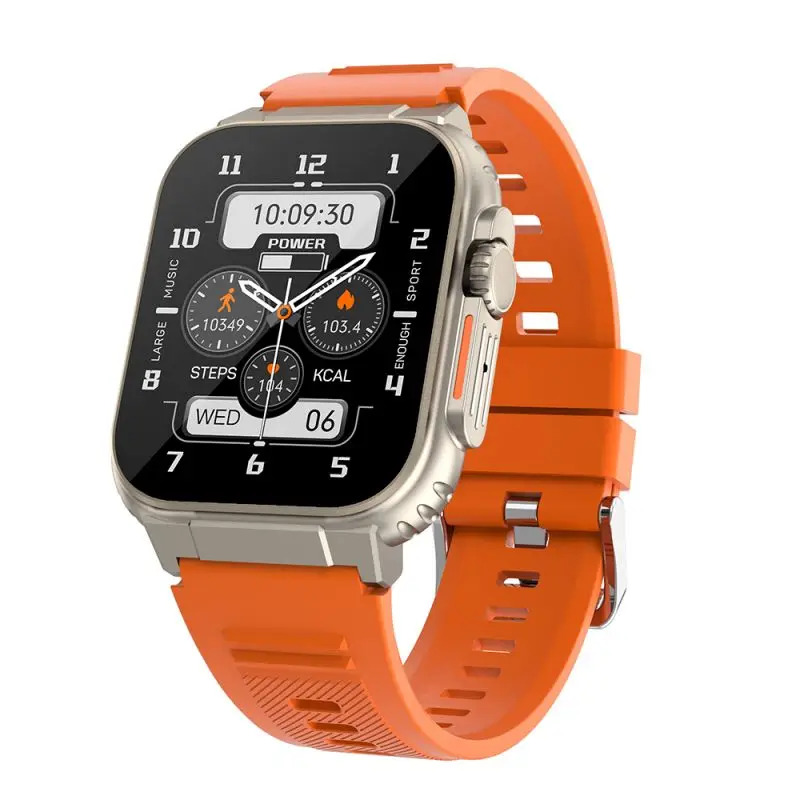 A70 Smart Watch 1.96 Inch Bluetooth Calls Local Music Recording Function IP68 Waterproof Message Reminder Sports Smartwatch