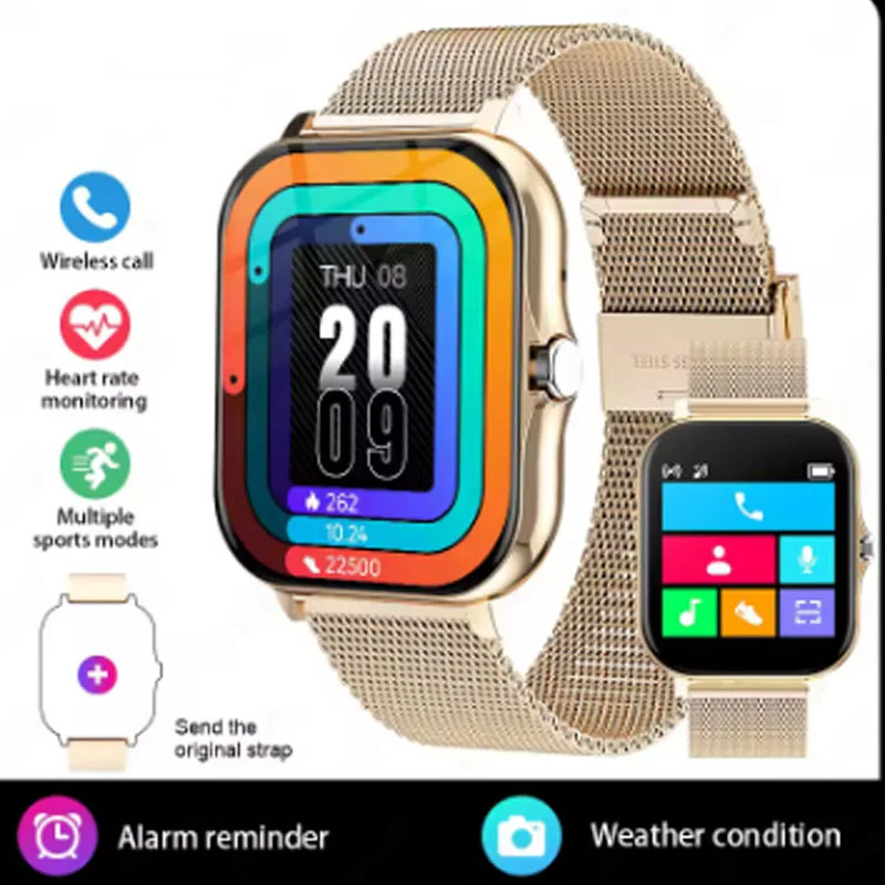 for Vivo iQoo Z5 Galaxy F62 Moto Smart Watch Heart Rate Monitor Custom Watch Dial Watch 1.69 Inch IP67 Fitness Tracker