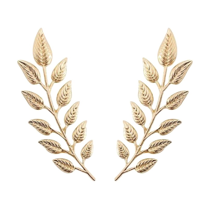 1 Pair Delicate Tree Leaf Brooches Pins Jean Shirts Suits Lapel Pin Retro Broche ANLAN
