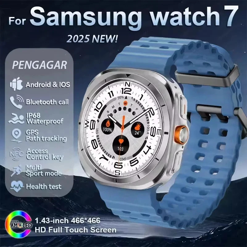 2025 For Galaxy Apple IOS Smartwatch 7 Ultra GPS Trackr NFC Smart Watch For Man Woman Custom Dial AMOLED Bluetooth call