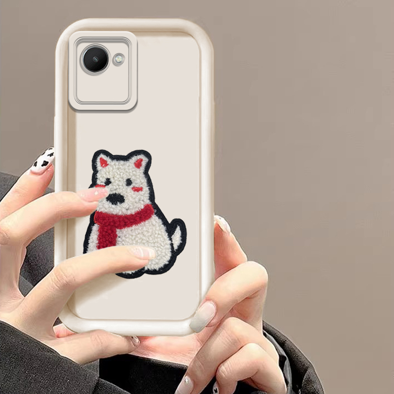 Sroof Case For Realme C30 New Angel Eye Matte Shockproof DIY Stickers for Puppies phone case back cover