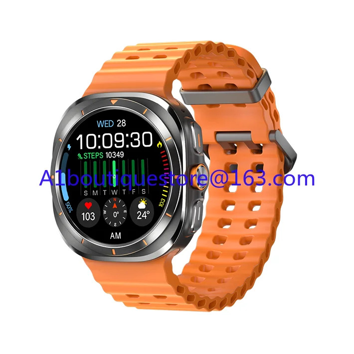 New Design Smart Watch Super 1.43 Inch AMOLED AI Dial Compass IP68 Waterproof Men's Watch Fitness W7 Ultra Sports