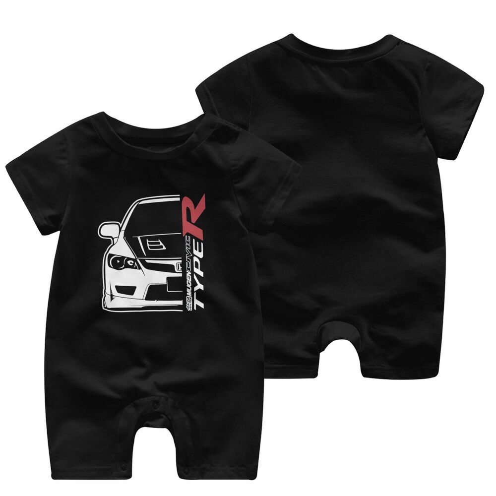 [READY STOCK] Shipped Within 24 Hours Honda Civic Fd Fd2r Mugen Type R Fron Crossfit Baby Cotton Romper Summer Clothes Beach Outfit SFUE