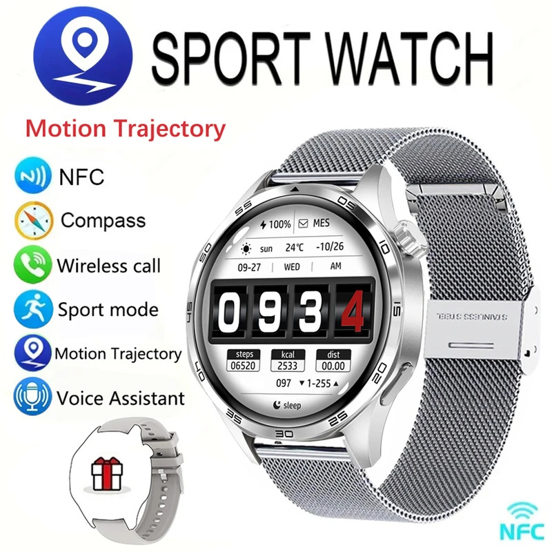 New Watch GT5 PRO Smart Watch GPS Motion Trajectory HD Screen Bluetooth Call Multifunction Men Smartwatch Outdoor Sports Watches