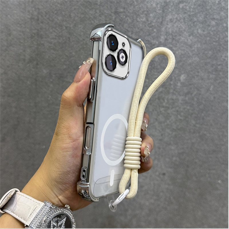 Case for infinix smart 8 tecno spark go 2024 hot 40i spark 20 20c phone casing Softcase Silicone shockproof Cover new design aesthetic Magnetic Wireless with lanyard SJSTBSWX01