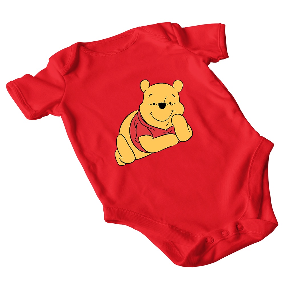 Pooh bear print cartoon cute newborn baby romper Disney Winnie the Pooh Girl clothes Harajuku Casual Ropa Bebe 0-24M 6DLN