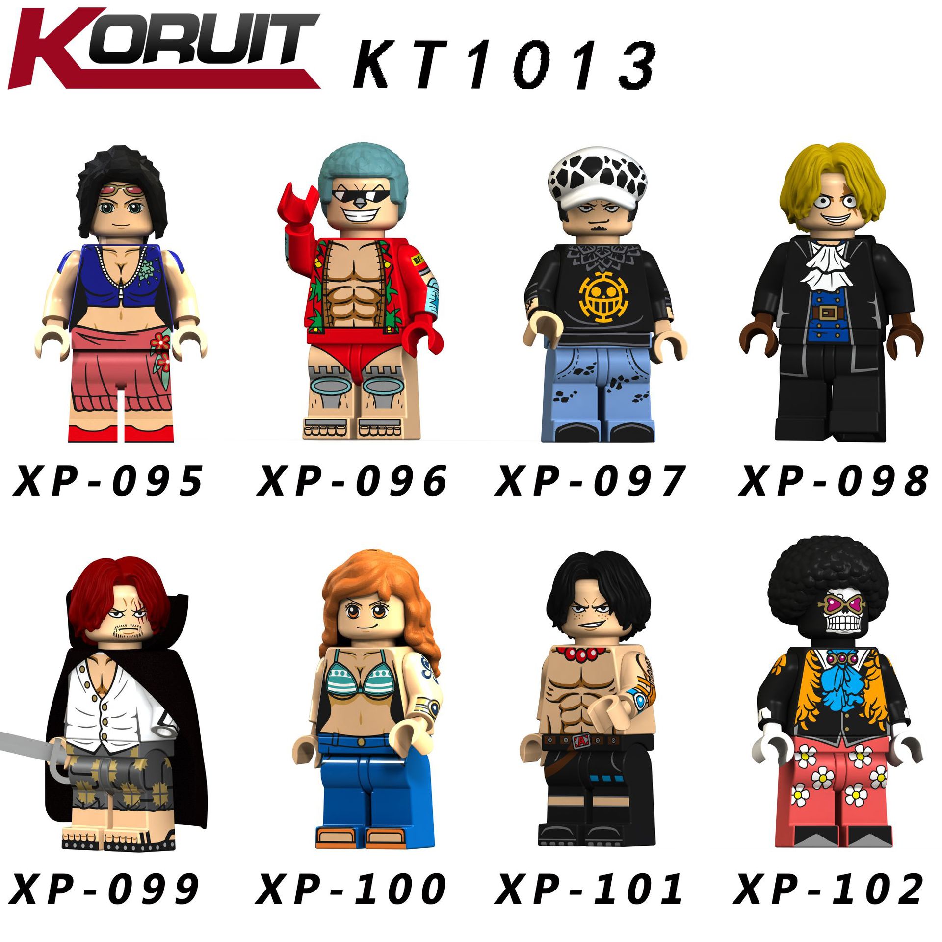 KT1013 anime series building block figurine toys XP095-102