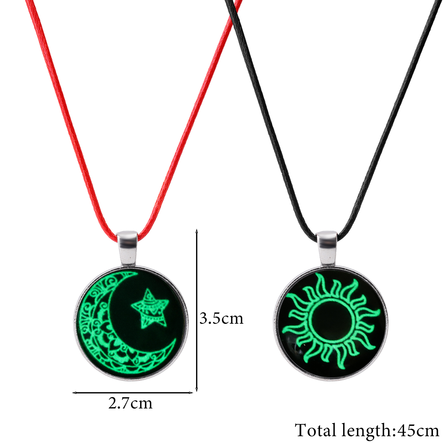 2Pcs/Set Luminous Sun Moon Lover Braided Bracelets Adjustable Stainless Steel Night Glow Romantic Couple Bracelet Birthday Day Jewelry Gift